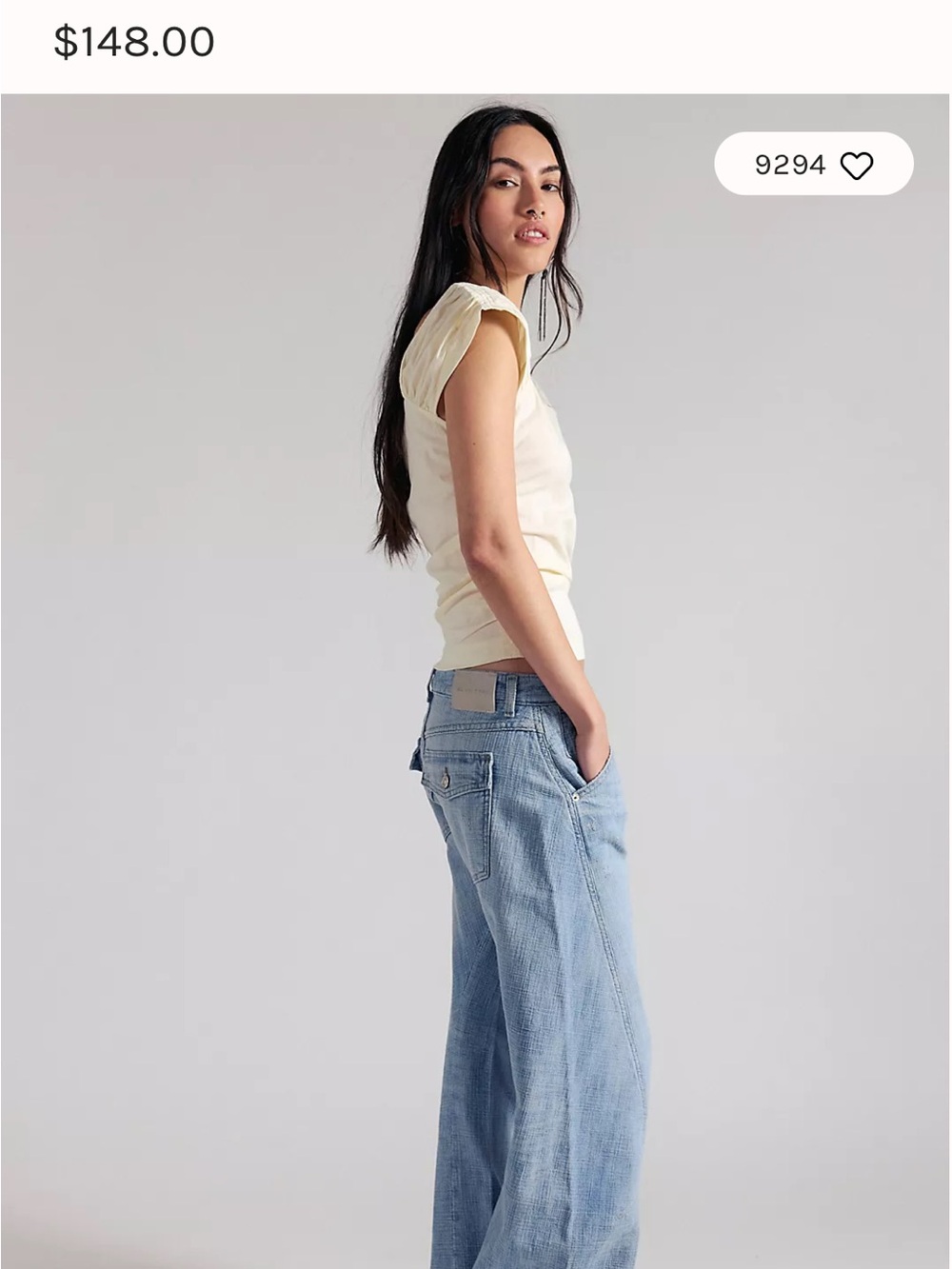 We the Free HIGHLAND low rise twisted bowed jeans size 25 new without tags. - Picture 3 of 10